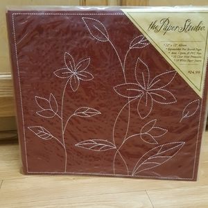 Red floral design scrapbook album